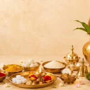Pure camphor cups arranged for aarti and havan rituals